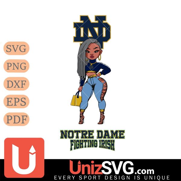 Notre Dame Fighting Irish Fan Girl Black