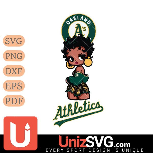 Oakland Athletics Betty Boop Black Fan Girl