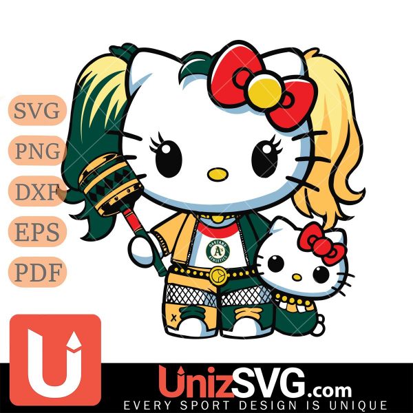 Oakland Athletics Hello Kitty Harley Quinn Horror