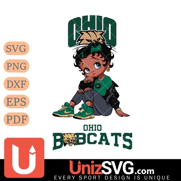 Ohio Bobcats Betty Boop Black