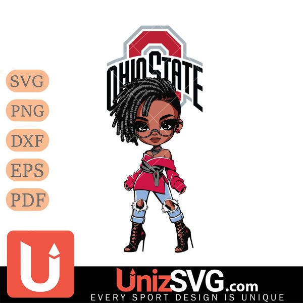 Ohio State Buckeyes Betty Boop Fan Girl black