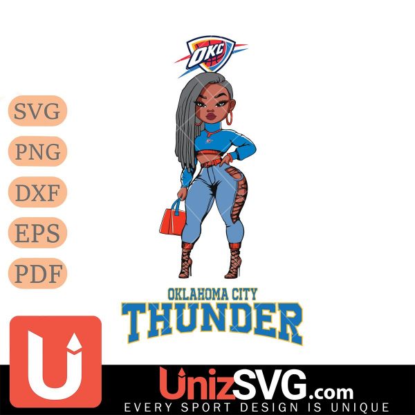 Oklahoma City Thunder Fan Girl Black