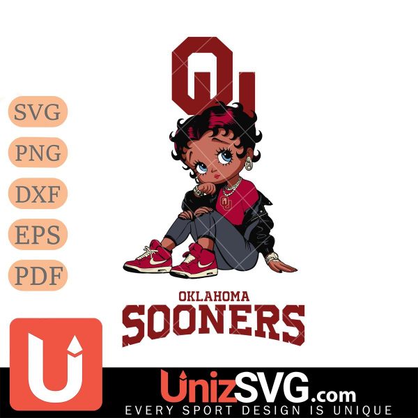 Oklahoma Sooners Betty Boop Black