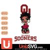 Oklahoma Sooners Betty Boop Black Fan Girl