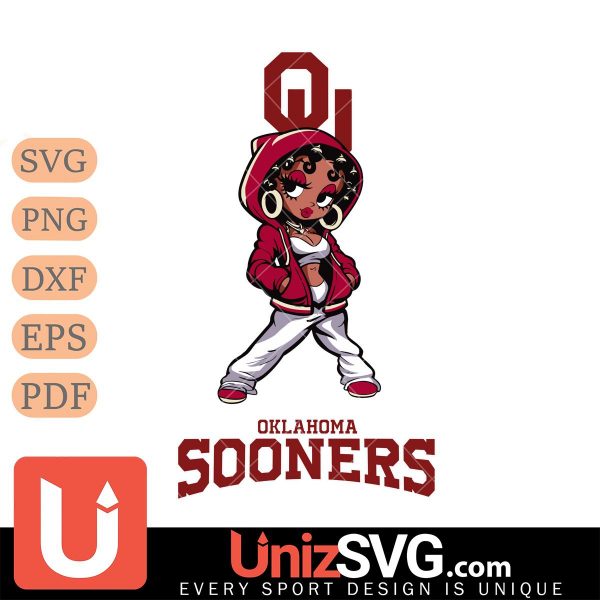 Oklahoma Sooners Betty Boop Fan Girl