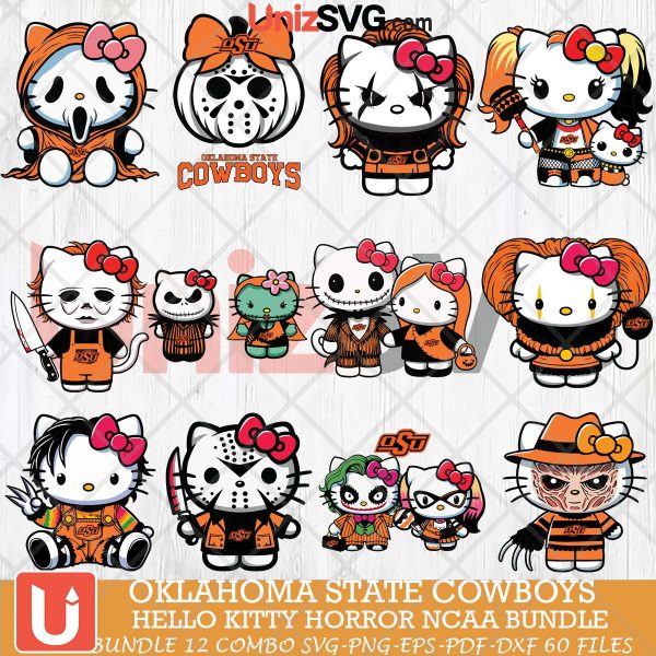 Oklahoma State Cowboys Hello Kitty Horror NCAA bundle 12