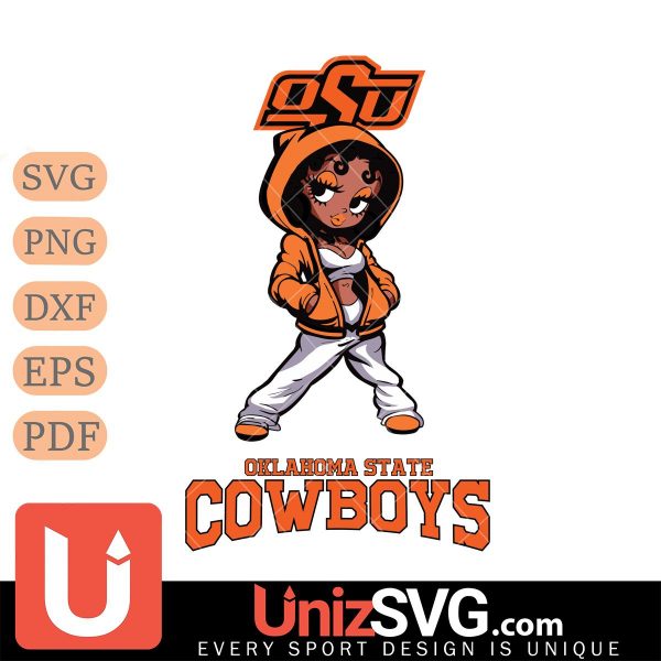 Oklahoma State Cowboys Betty Boop Fan Girl