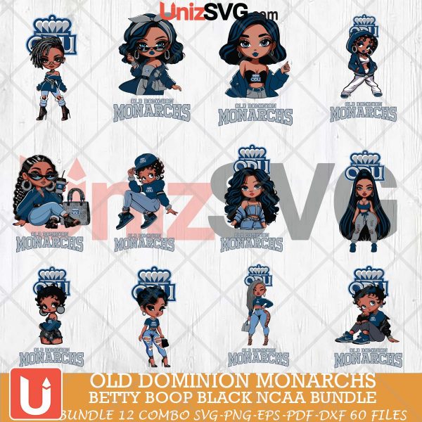 Old Dominion Monarchs Betty Boop Black NCAA bundle 12