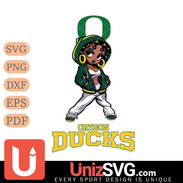 Oregon Ducks Betty Boop Fan Girl