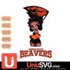 Oregon State Beavers Betty Boop Black Fan Girl