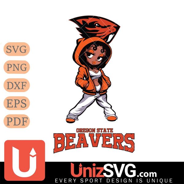 Oregon State Beavers Betty Boop Fan Girl