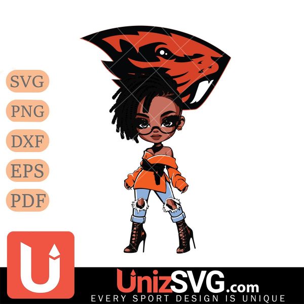 Oregon State Beavers Betty Boop Fan Girl black