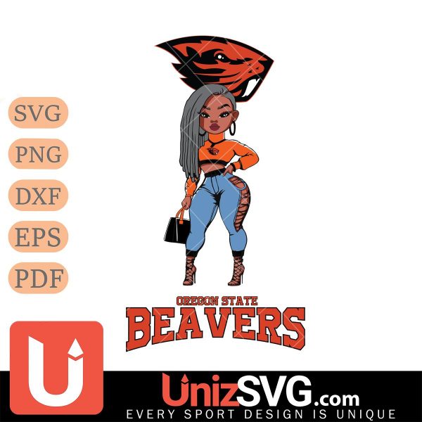 Oregon State Beavers Fan Girl Black