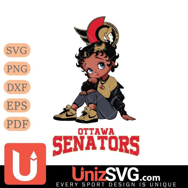 Ottawa Senators Betty Boop Black