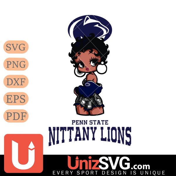 Penn State Nittany Lions Betty Boop Black Fan Girl