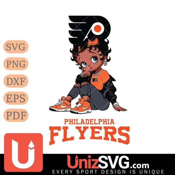 Philadelphia Flyers Betty Boop Black