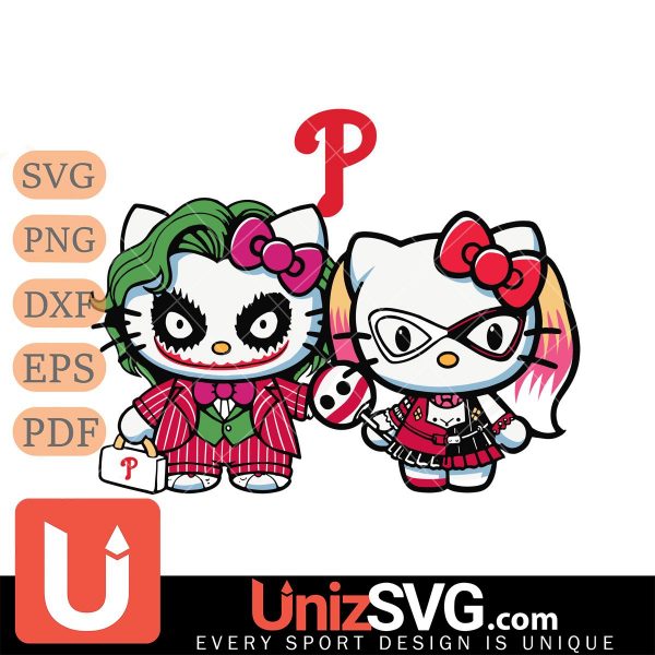 Philadelphia Phillies Hello Kitty Joker x Harley Quinn Horror