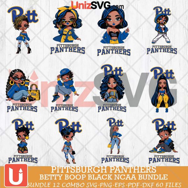 Pittsburgh Panthers Betty Boop Black NCAA bundle 12