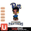 Pittsburgh Panthers Betty Boop Black Fan Girl