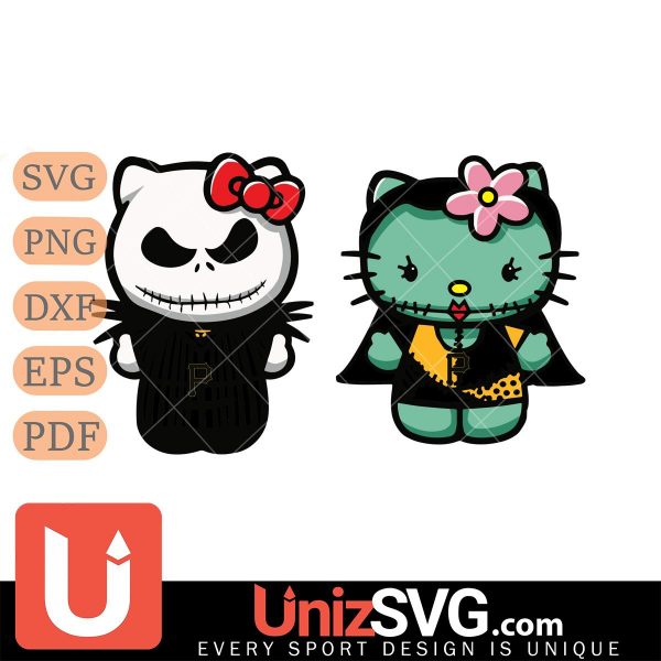 Pittsburgh Pirates Hello Kitty Jack Skellington & Sally Horror