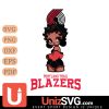 Portland Trail Blazers Betty Boop Black Fan Girl