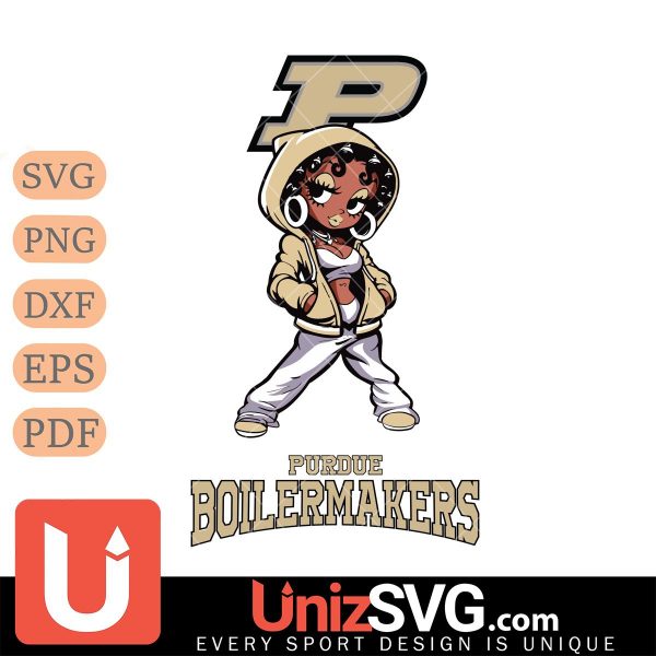 Purdue Boilermakers Betty Boop Fan Girl