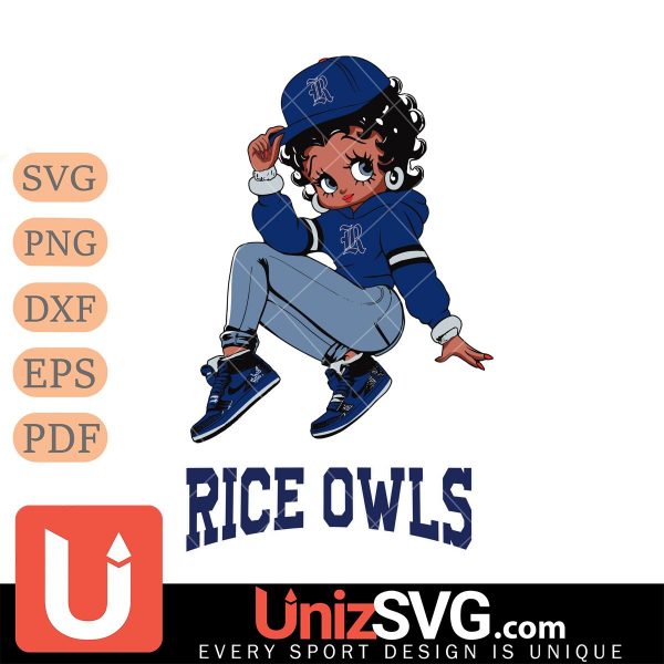 Rice Owls Betty Boop Stunning