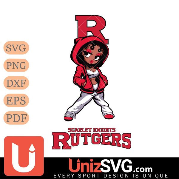 Rutgers Scarlet Knights Betty Boop Fan Girl