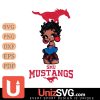 SMU Mustangs Betty Boop Black Fan Girl