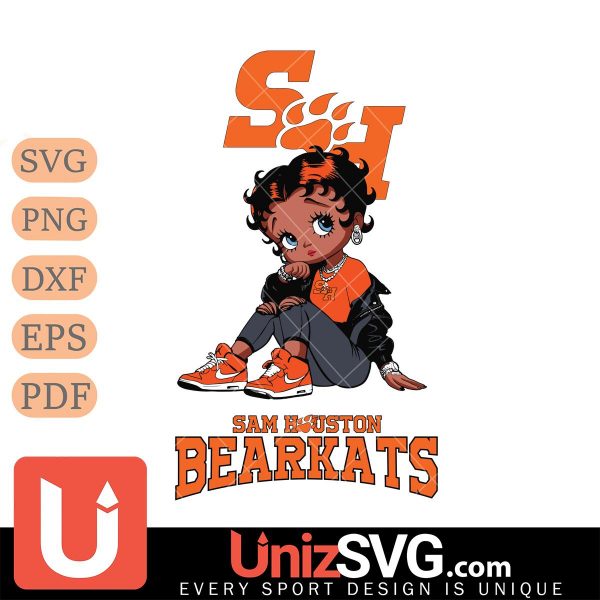 Sam Houston Bearkats Betty Boop Black