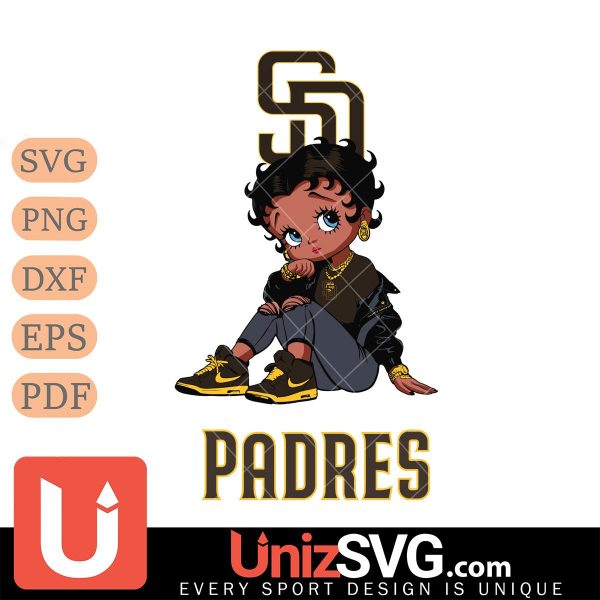 San Diego Padres Betty Boop Black