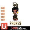 San Diego Padres Betty Boop Black Fan Girl