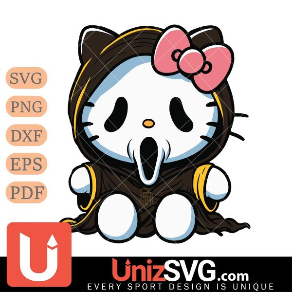 San Diego Padres Hello Kitty GhostFace Horror