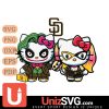 San Diego Padres Hello Kitty Joker x Harley Quinn Horror