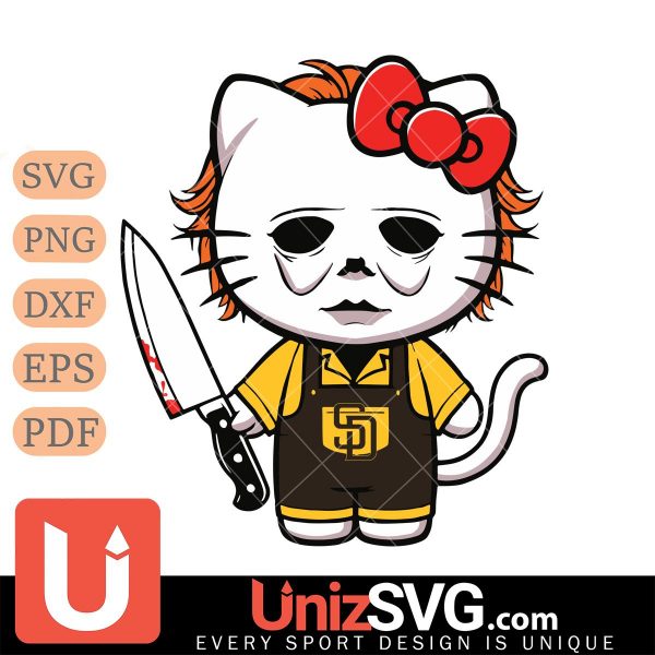 San Diego Padres Hello Kitty Michael Myers Horror