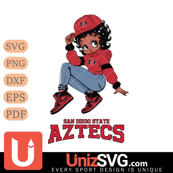 San Diego State Aztecs Betty Boop Stunning