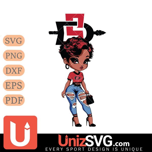 San Diego State Aztecs Black Fan Girl