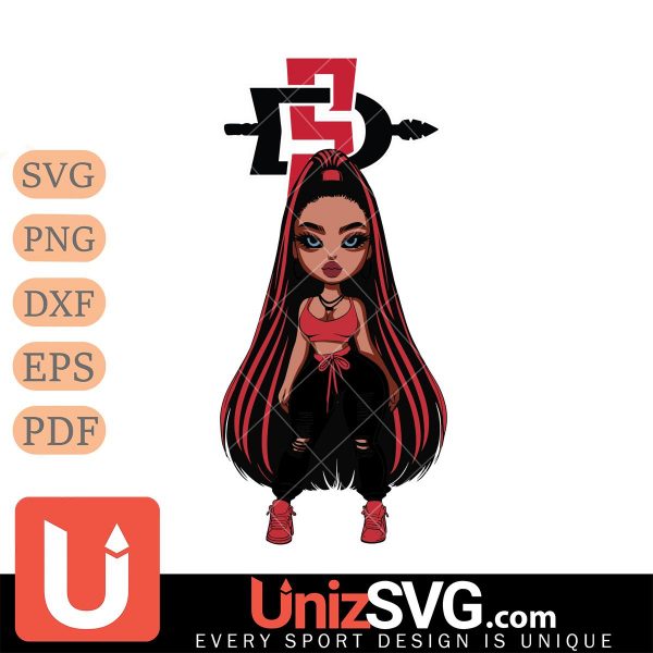 San Diego State Aztecs Fan Girl Lovely