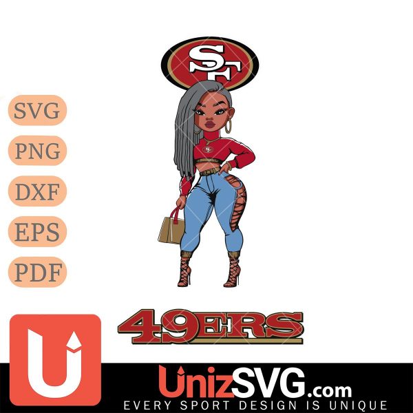 San Francisco 49ers Fan Girl Black