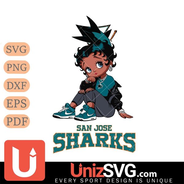 San Jose Sharks Betty Boop Black