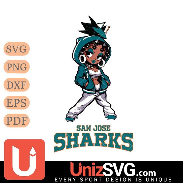 San Jose Sharks Betty Boop Fan Girl