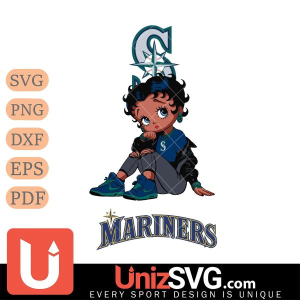 Seattle Mariners Betty Boop Black