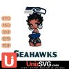 Seattle Seahawks Betty Boop Black Fan Girl