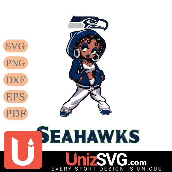 Seattle Seahawks Betty Boop Fan Girl