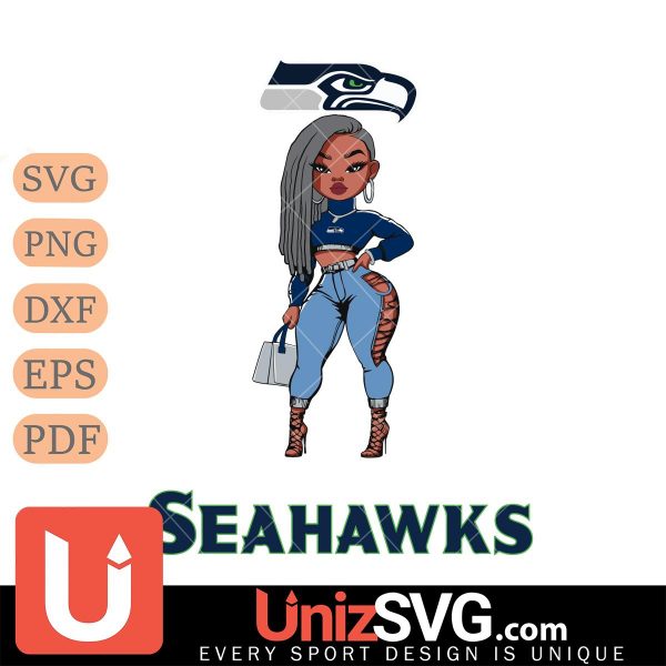 Seattle Seahawks Fan Girl Black