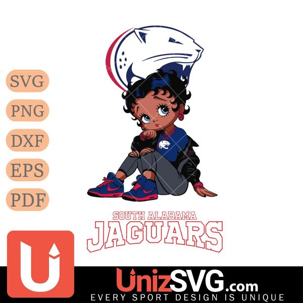 South Alabama Jaguars Betty Boop Black