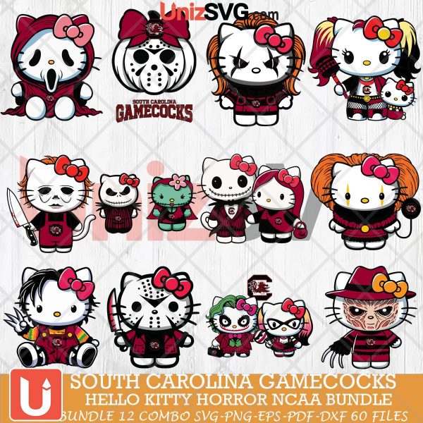 South Carolina Gamecocks Hello Kitty Horror NCAA bundle 12