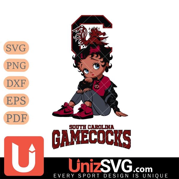 South Carolina Gamecocks Betty Boop Black