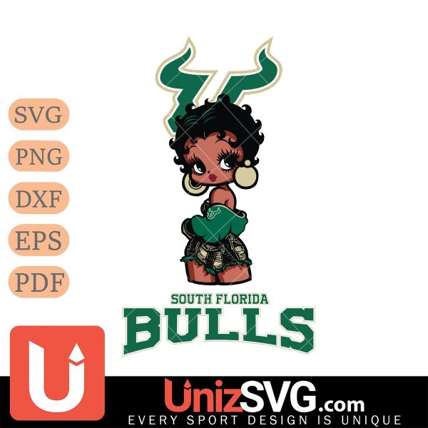 South Florida Bulls Betty Boop Black Fan Girl