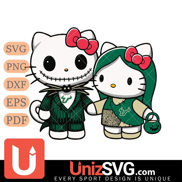 South Florida Bulls Hello Kitty Skellington & Sally Horror